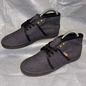 VANS Camryn Textile Blue Canvas Mid-top‎ Chukka Lace Up Skater Shoes Ladies 7